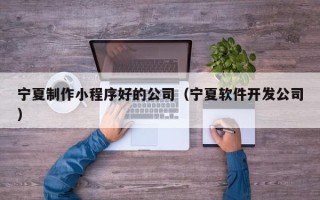 阿拉善盟宁夏制作小程序好的公司（宁夏软件开发公司）
