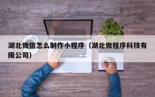 阿拉善盟湖北微信怎么制作小程序（湖北微程序科技有限公司）